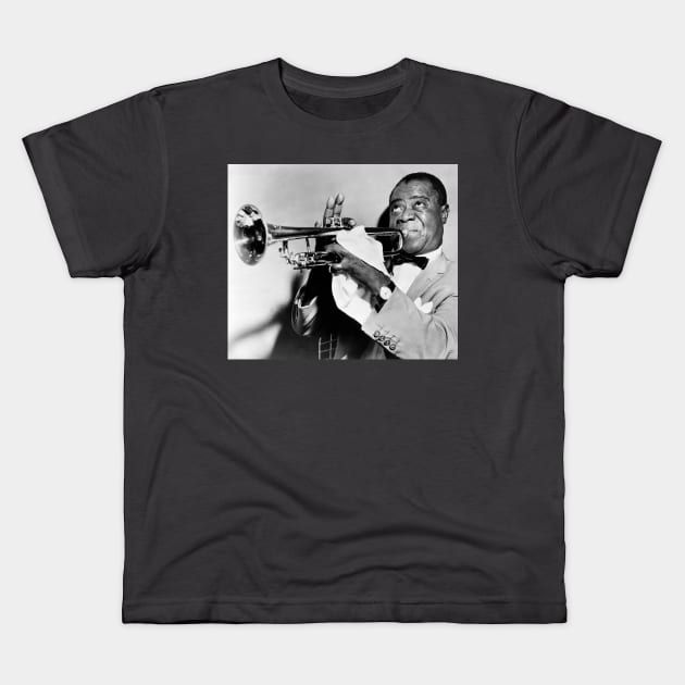 Louis Armstrong Kids T-Shirt by Only Cool Vibes